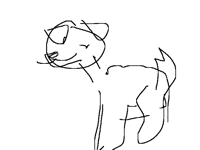I drew a dog w/ my eyes closed