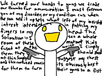 Oh look! smiwee has guns for hands