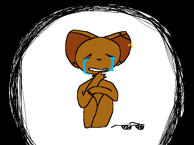 Swagpuppy except she's crying uncontrollably--
