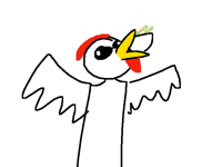 Chicken eating a taco