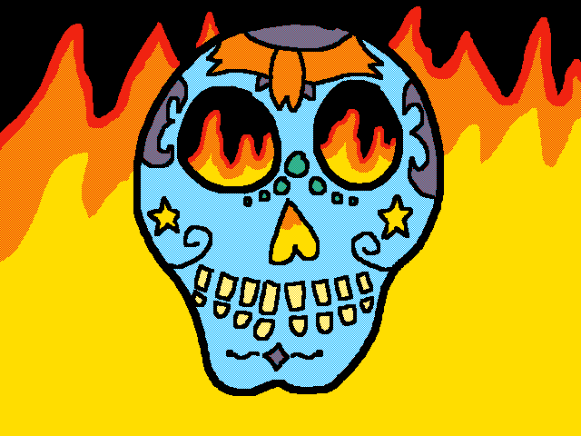Me trying to draw a sugar skull (and failing XD)