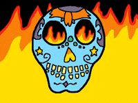 Me trying to draw a sugar skull (and failing XD)