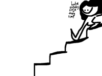 me when i go through the stairs:
