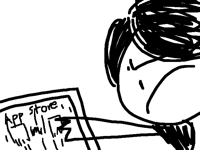 Me looking for music playing apps
