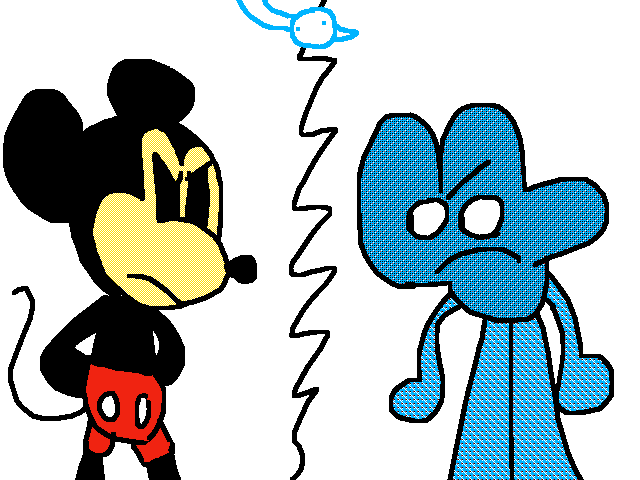 Mickey VS. Four zap fight (Collab w/@Olafie)