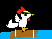 You have been on a raft with chicken for 100years.