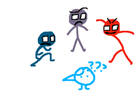 Why is there a red, purple, and blue war?