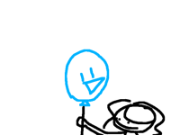 I drew a birb face on my balloon