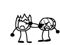 Firey & Coiny but they slap each other in a loop