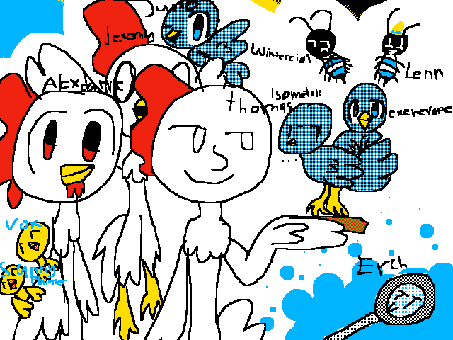 Devs,Pigeons,Mods,Feature Bees