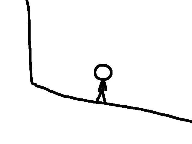 up the cliff