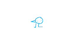 birb drawn with eyes closed