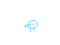 a sad pixel birb from my pasteboard