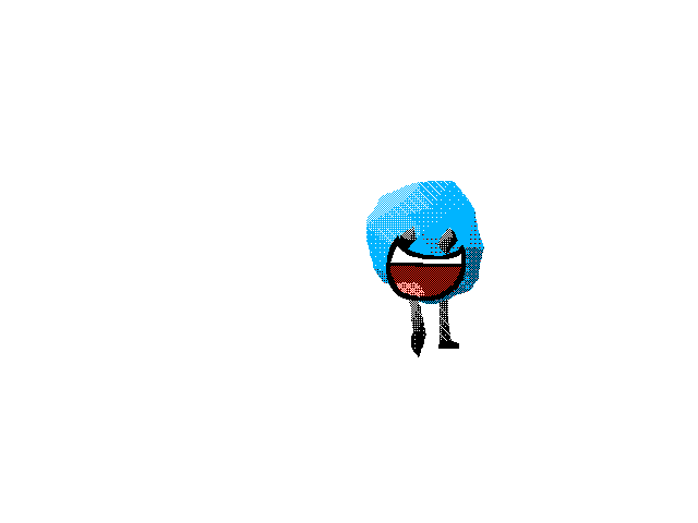 poly blue ball