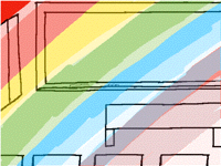 I actually coloured it with rainbows