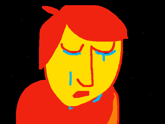 Sad and red