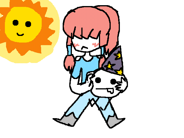 Day and night (wit janna and her pet)