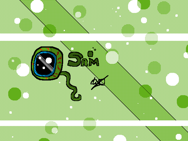 Some crap art of Sam that I drew on a car on 10/06