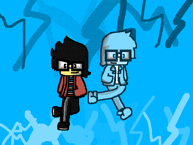 Jeremy and Squip from Be More Chill cuz screw you