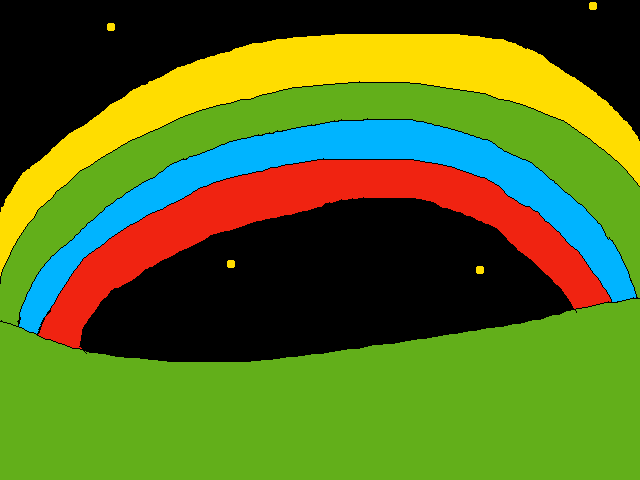 Rainbow in the night