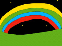 Rainbow in the night
