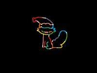 Rainbow cat blink