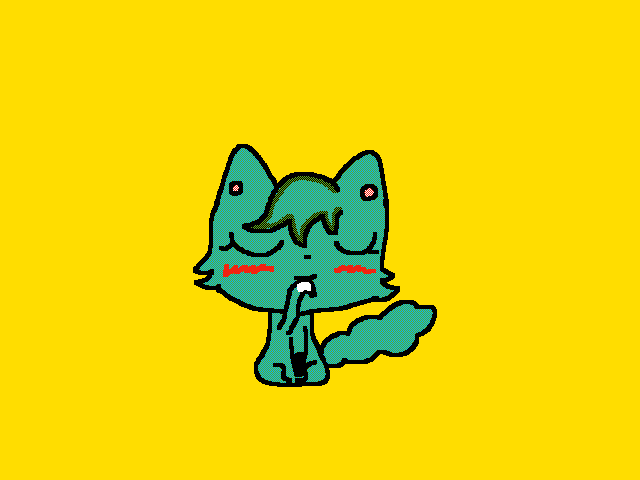 Cat licking its paw