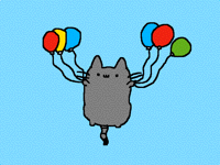 Balloon pusheen collab w/animationguy01