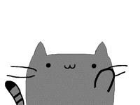 Pusheen waving(collab with kittylover8