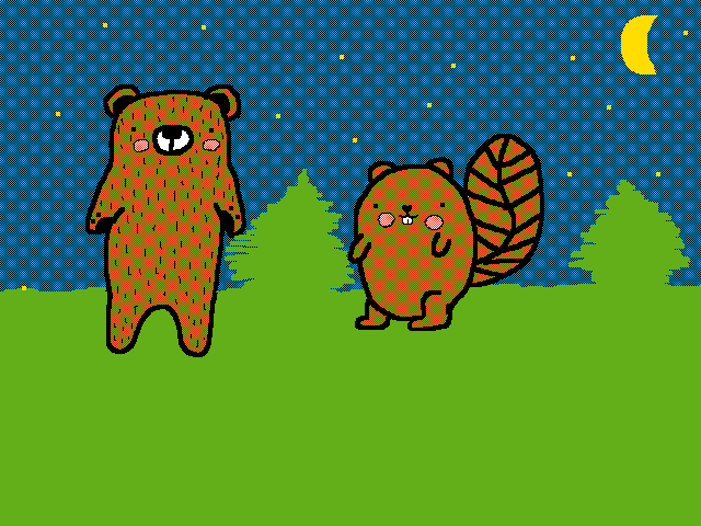 Beaver and bear