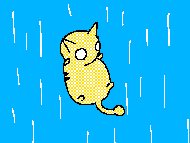Fat cat falling