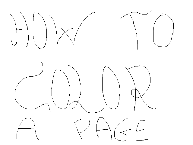 How to color a page