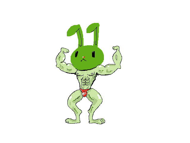 Flexing bunny