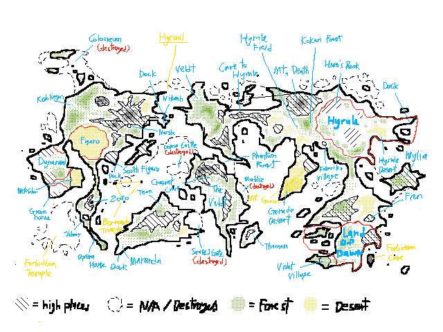 The Map of World of Fantasy