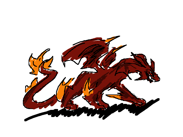 devil dragon doodle