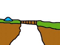 Blob Across Bridge