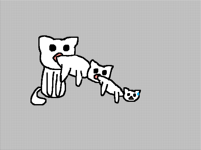 Cat eating a cat eating a cat