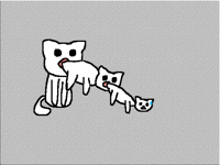 Cat eating a cat eating a cat