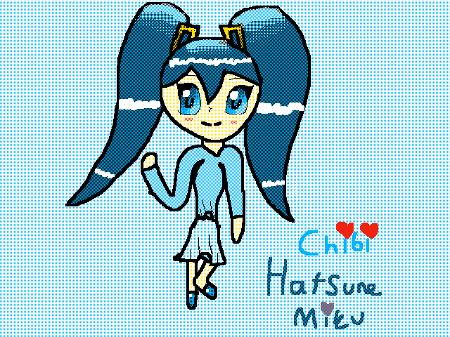 Chibi Hatsune Miku in different clothes