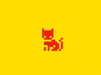 Giant Pixel Cat