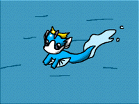 Chibi Wade Swimming