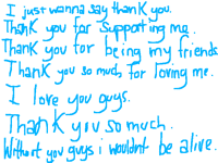 to my friends.