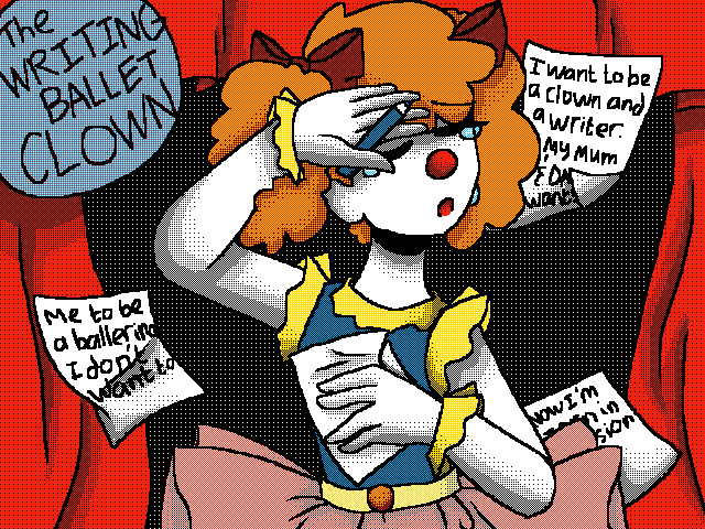 Writing, Clown and Dancer @Stickman_man
