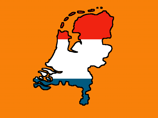 Netherlands flag map