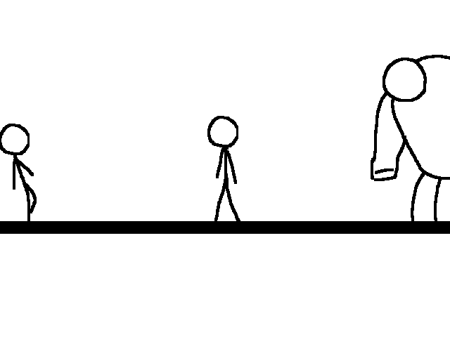 Pasando el bloque