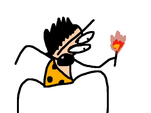 caveman discover fire