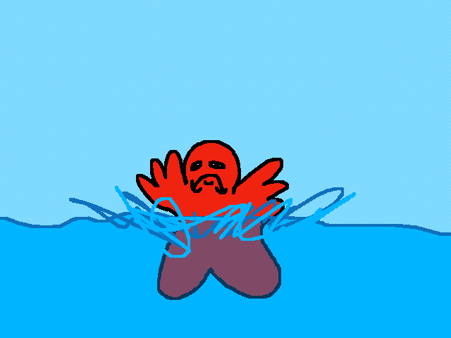 red freak drowns..?