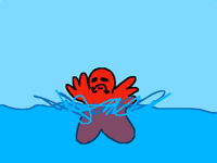 red freak drowns..?