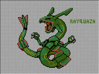 Rayquaza Pixel Art