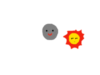 The happy moon and the sad sun